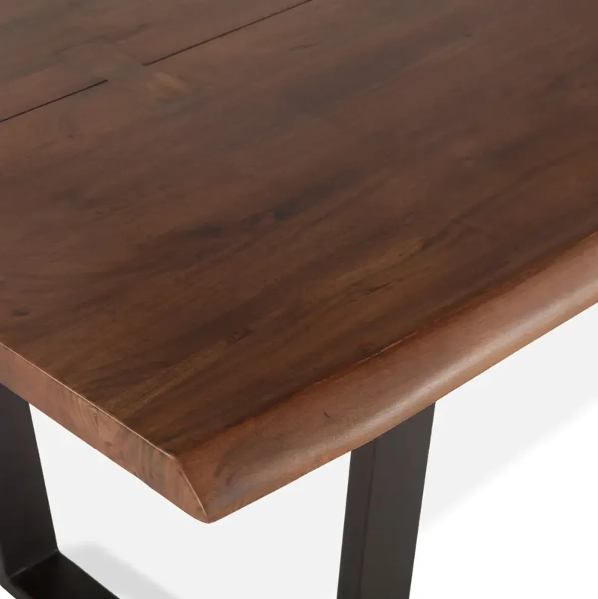 Home Trends Design Loft 72-Inch Acacia Wood Dining Table in Dark Walnut Finish