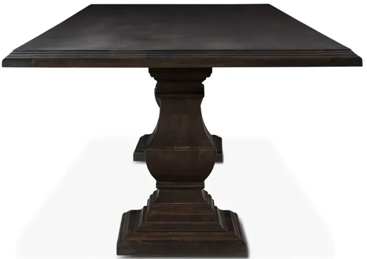 Home Trends Design Nimes 98In Vintage Brown Rectangle Dining Table