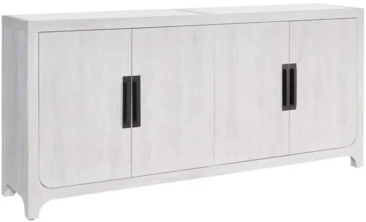 Universal Modern Farmhouse Blair Cool White Credenza Sideboard