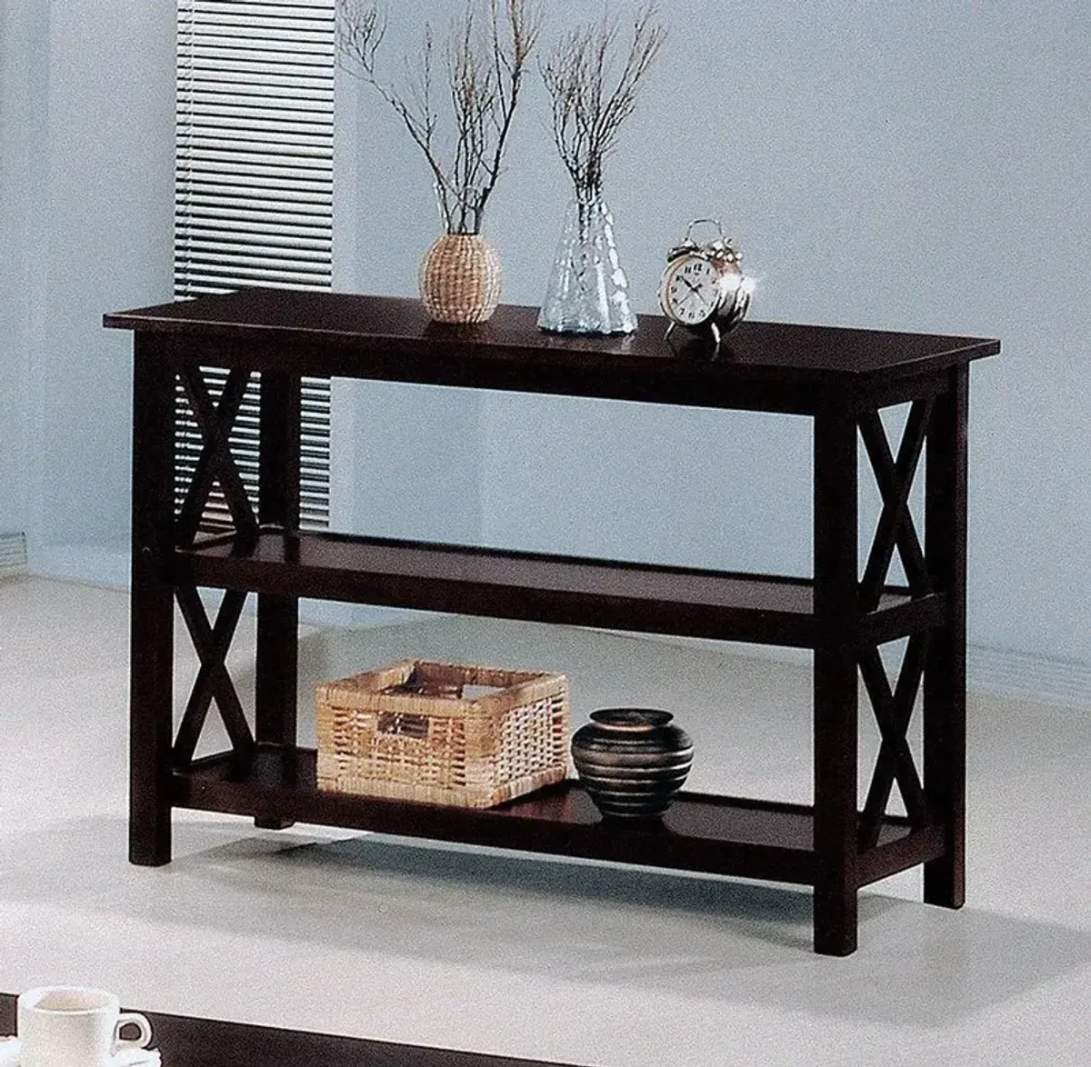 Coaster Rachelle 2-Shelf Wood Entryway Console Table Deep Merlot