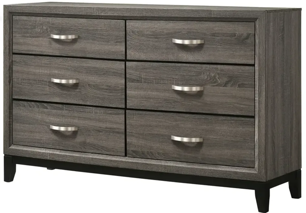 Coaster Watson 6-Drawer Dresser Grey Oak