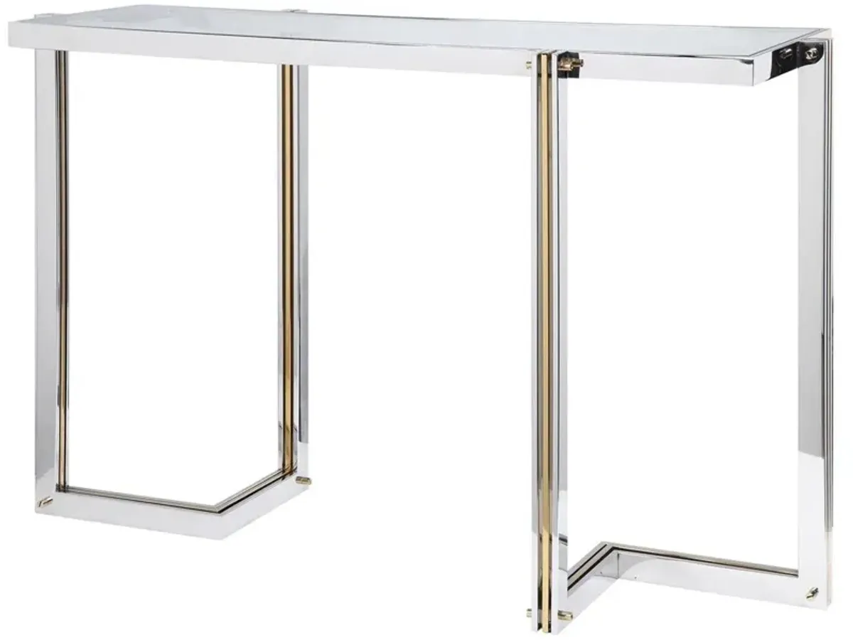 Uttermost Locke Nickel/Gold Console Table