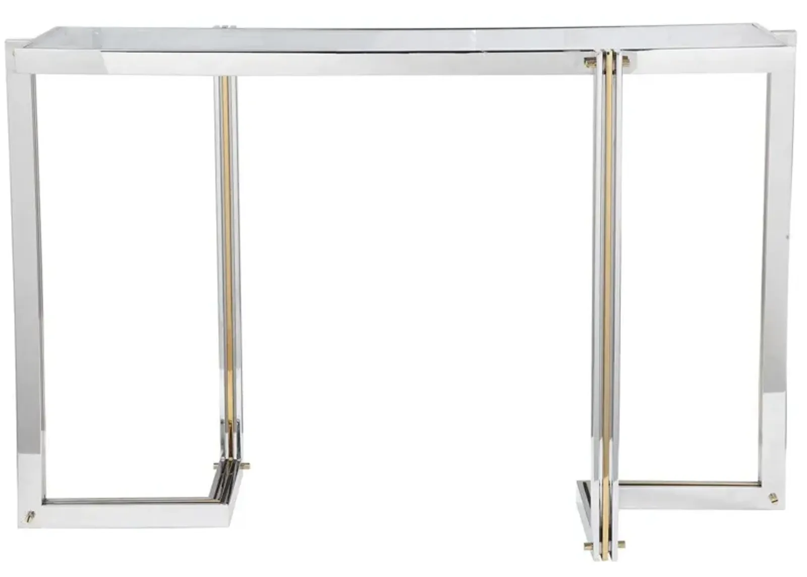 Uttermost Locke Nickel/Gold Console Table