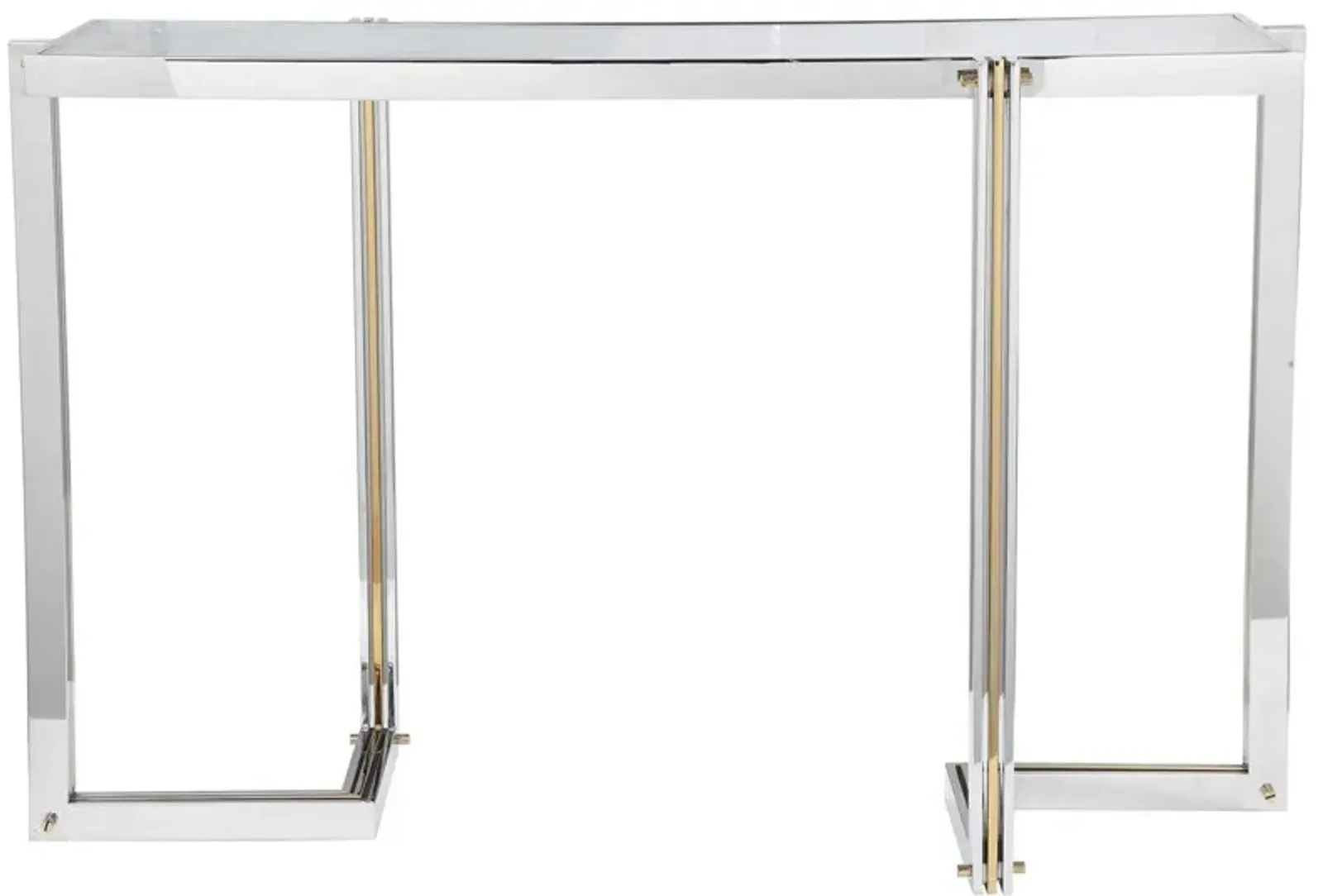 Uttermost Locke Nickel/Gold Console Table