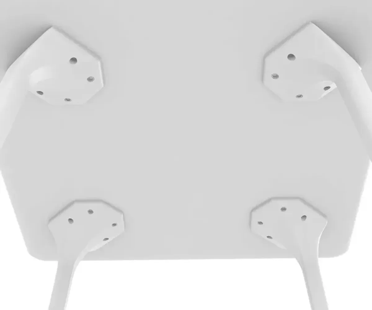 Compamia 31 Inch Maya Outdoor Square Dining Table White