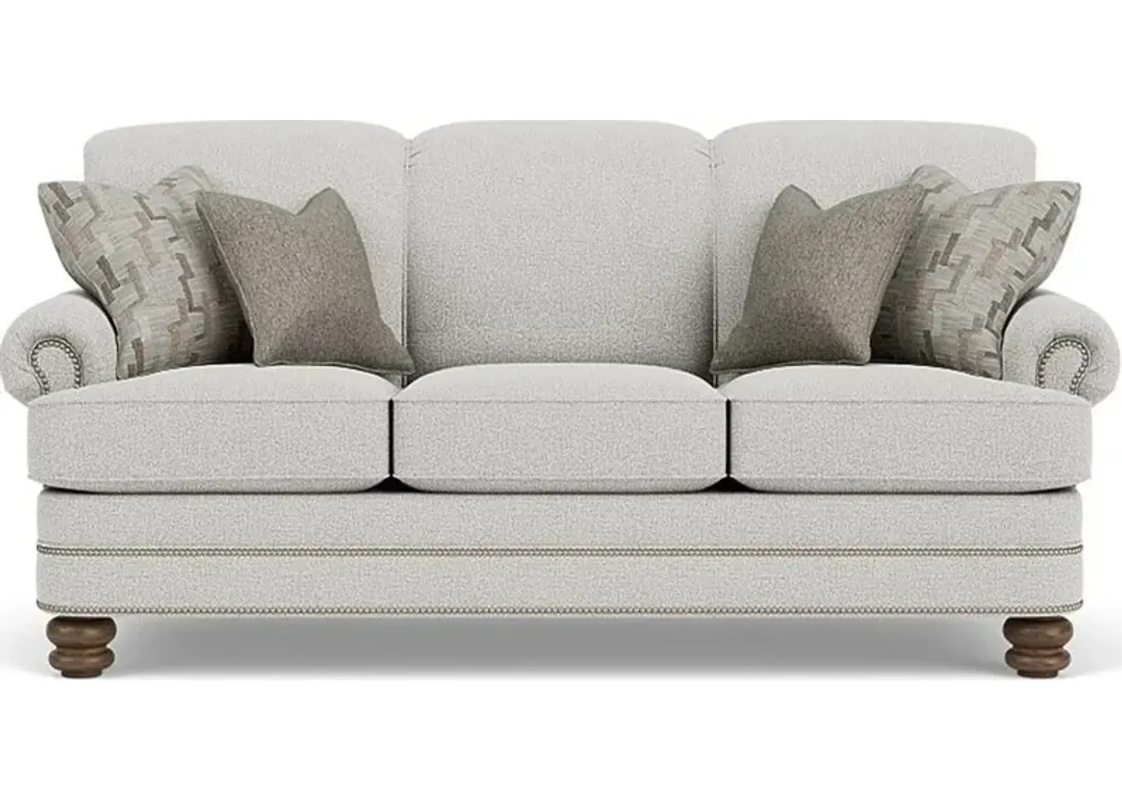 Flexsteel Bay Bridge Silver Fabric Glacier Sofa