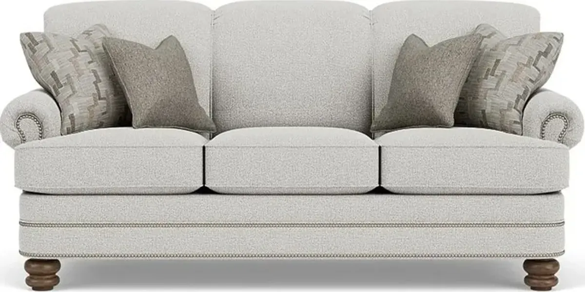 Flexsteel Bay Bridge Silver Fabric Glacier Sofa