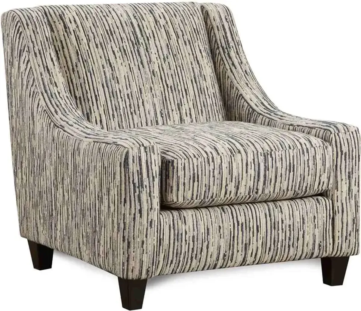 Fusion Handwoven Linen Local Color Steel Accent Chair