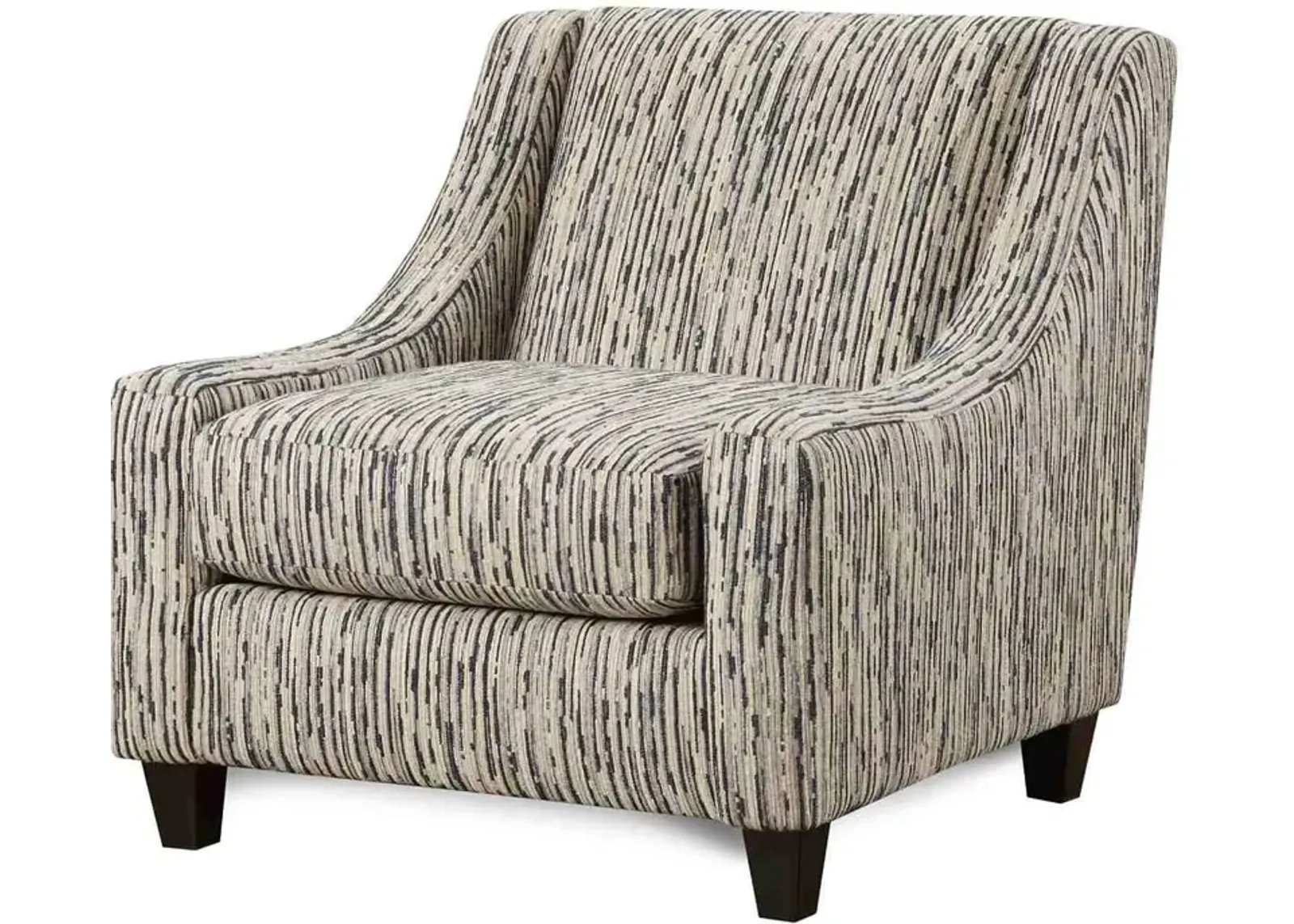 Fusion Handwoven Linen Local Color Steel Accent Chair