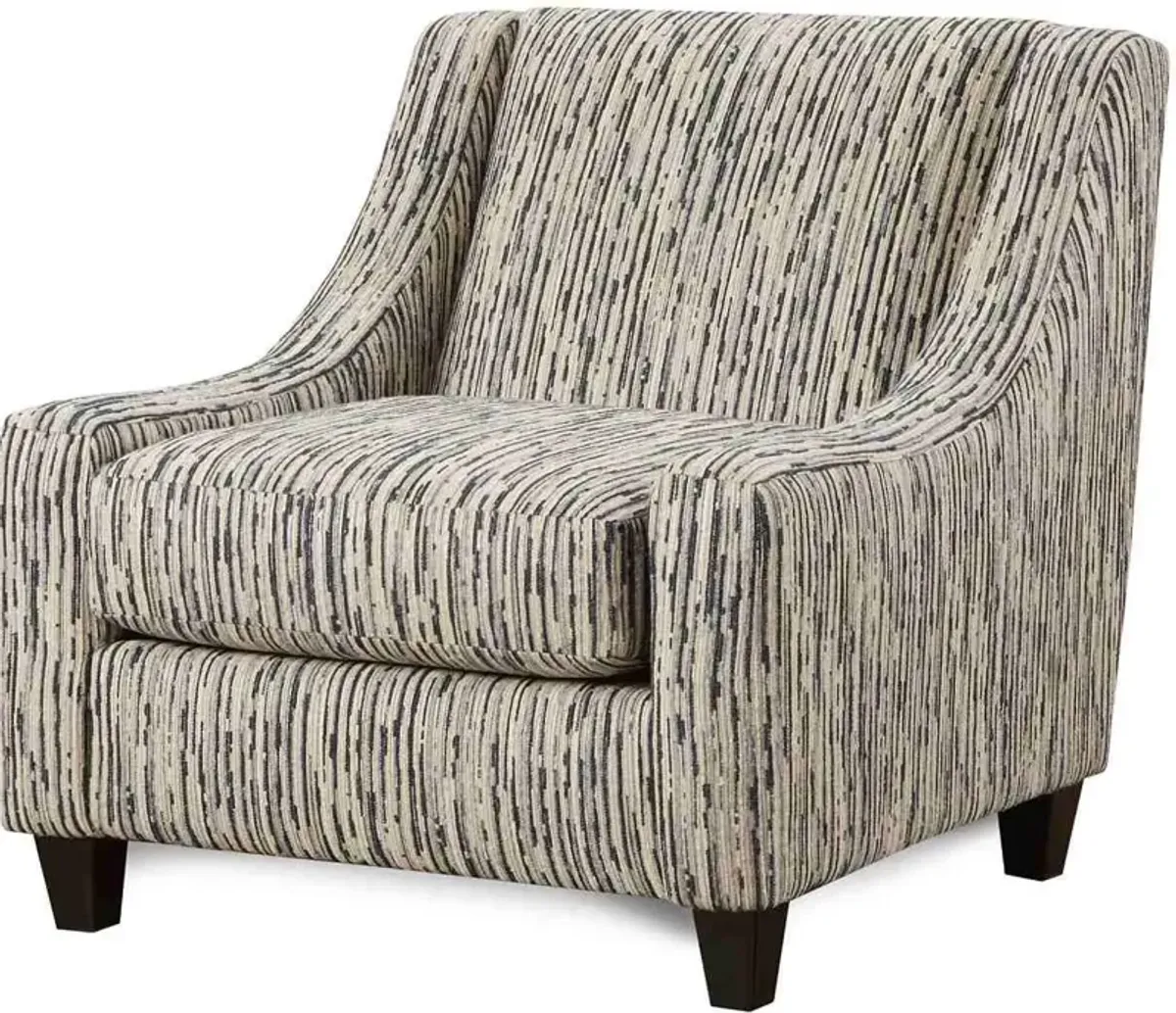 Fusion Handwoven Linen Local Color Steel Accent Chair