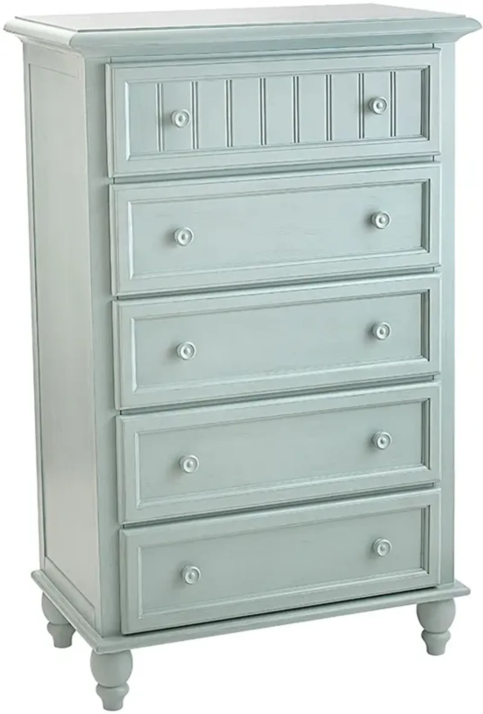 Madison Avenue Sea Haven Glacier Blue 5-Drawer Chest