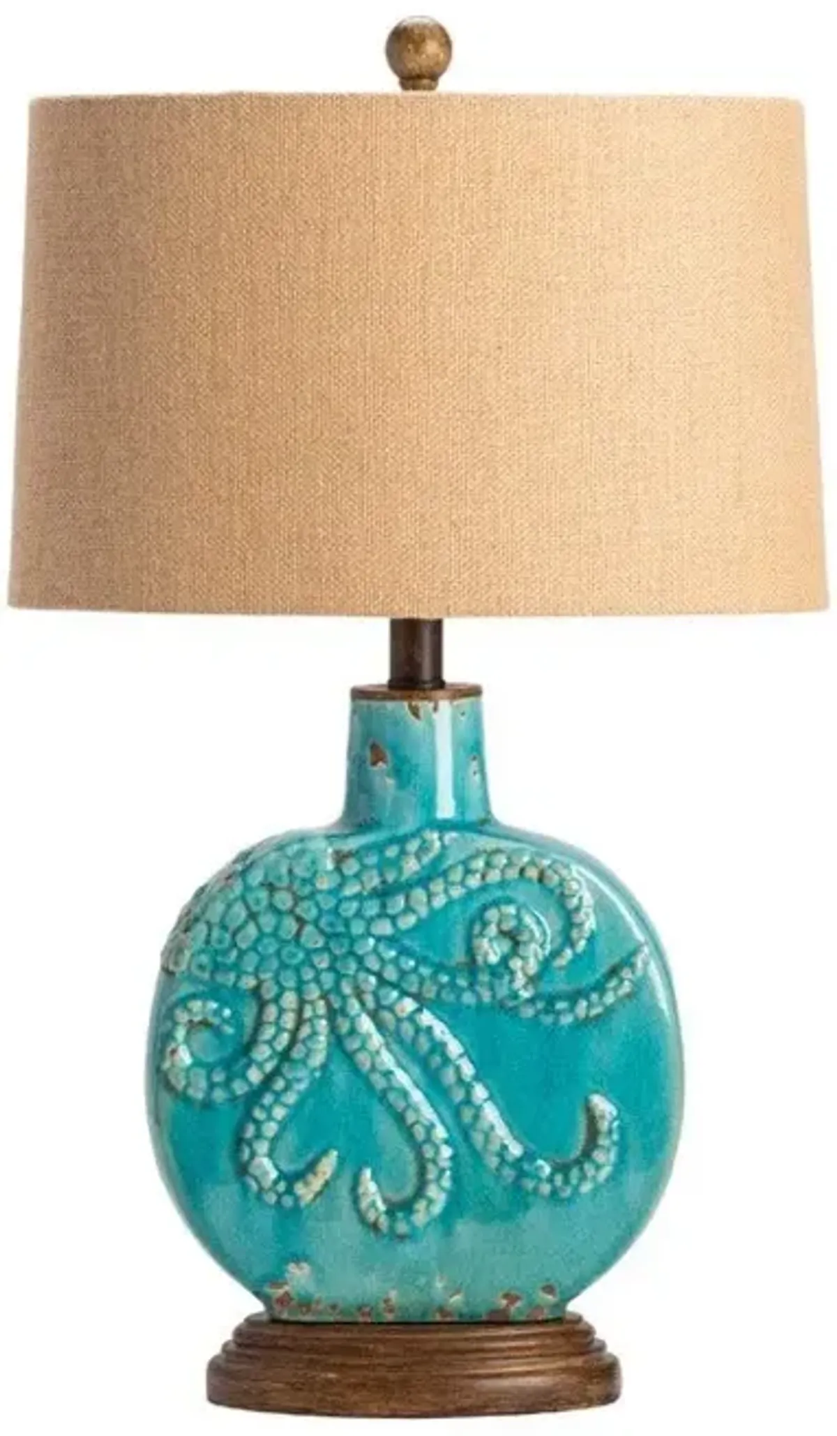 Crestview Deep Ocean Antique Turquoise Table Lamp