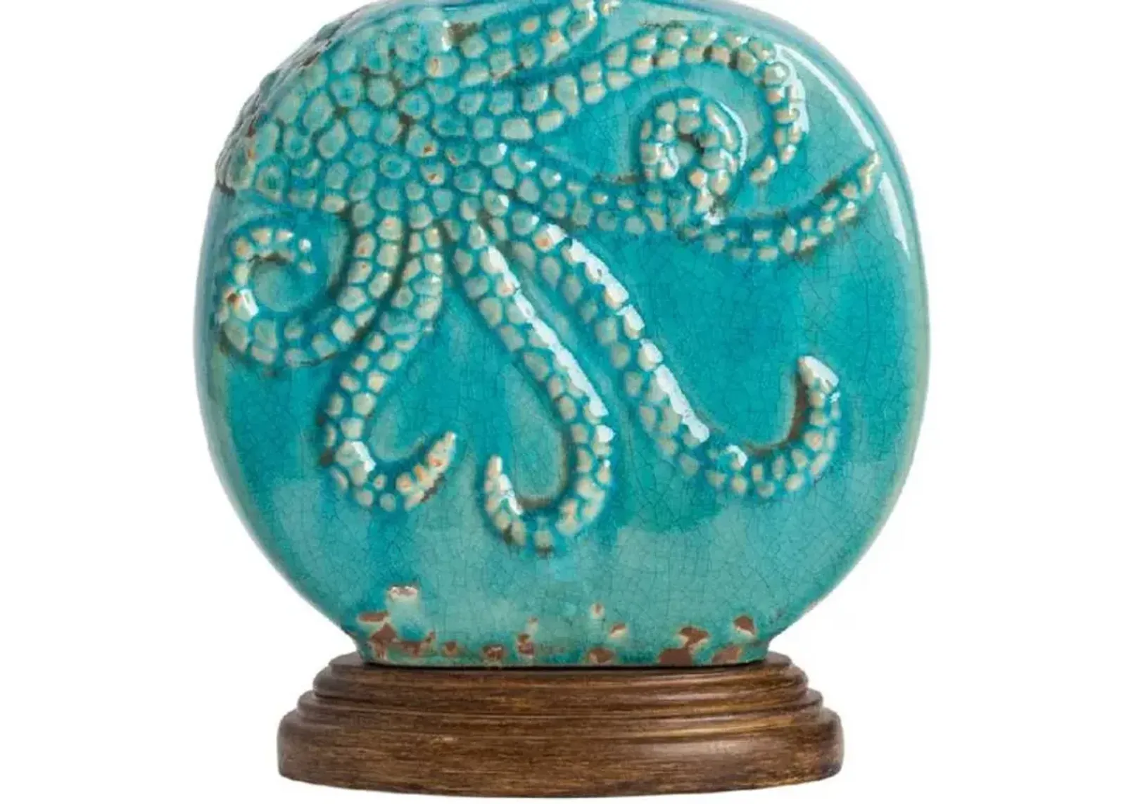 Crestview Deep Ocean Antique Turquoise Table Lamp