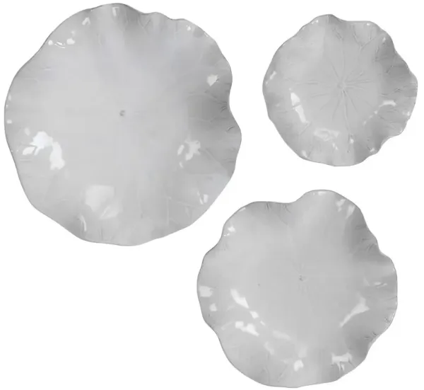 Uttermost Abella White Ceramic Wall Art Set of 3