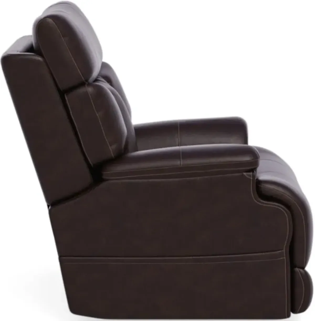 Flexsteel Clive Brown Power Leather Recliner with Power Headrest