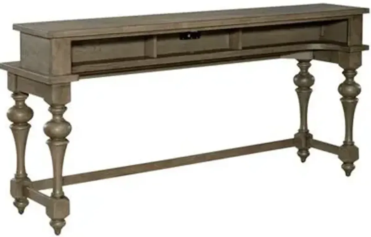 Liberty Furniture Americana Farmhouse Light Brown Console Bar Table