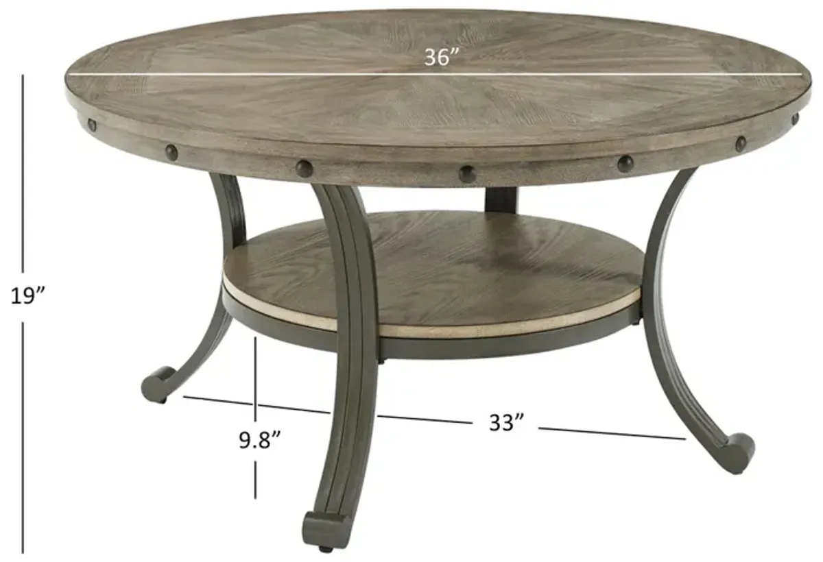 Powell Franklin Cocktail Table Pewter