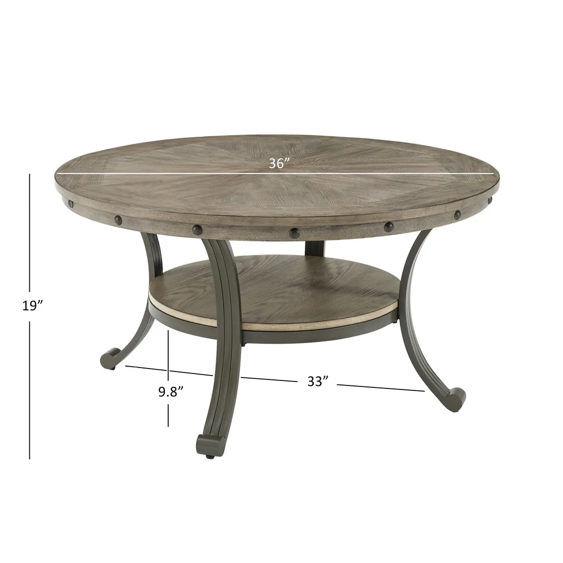 FRANKLIN COCKTAIL TABLE - PEWTER