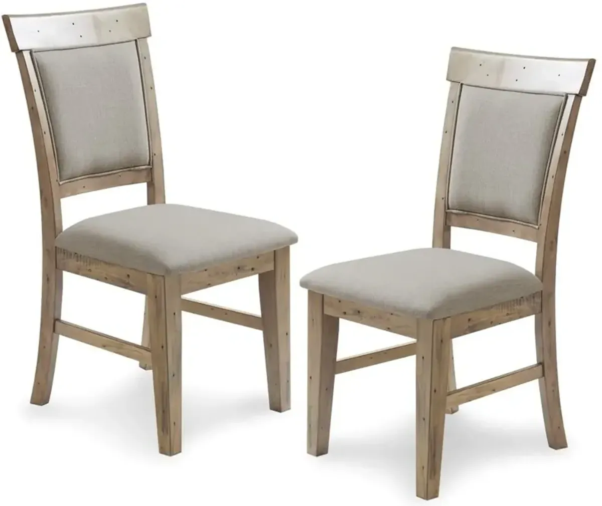 Olliix Ink+Ivy Cream/Grey Oliver Dining Side Chair