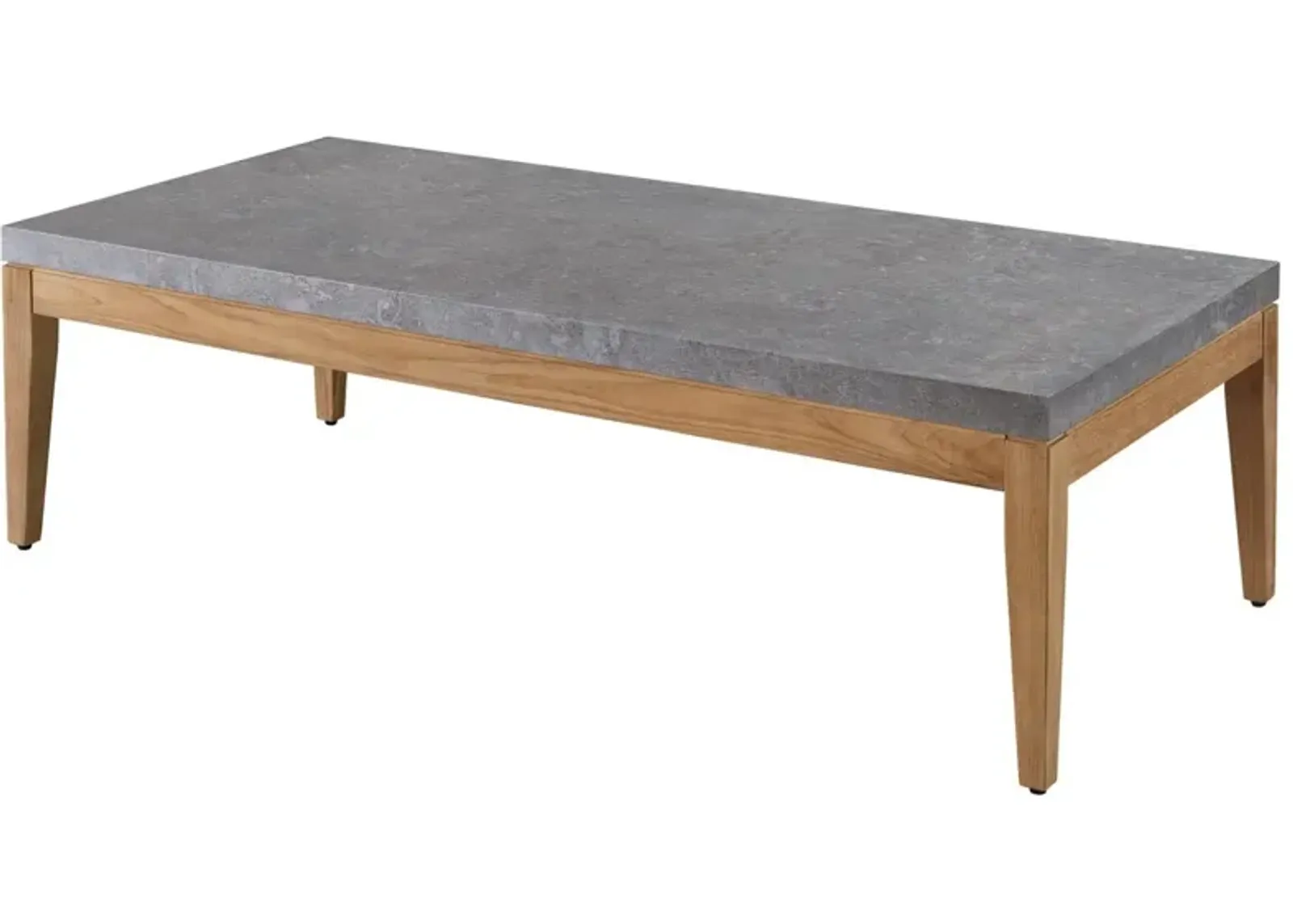 Universal Coastal Living Outdoor Chesapeake Light Gray/Natural Teak Coffee Table