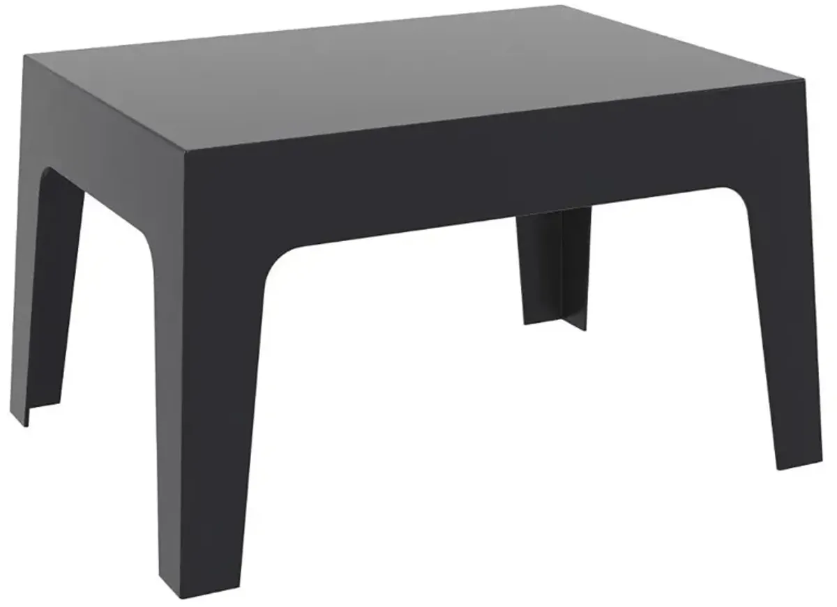 Compamia Box Resin Outdoor Coffee Table Black