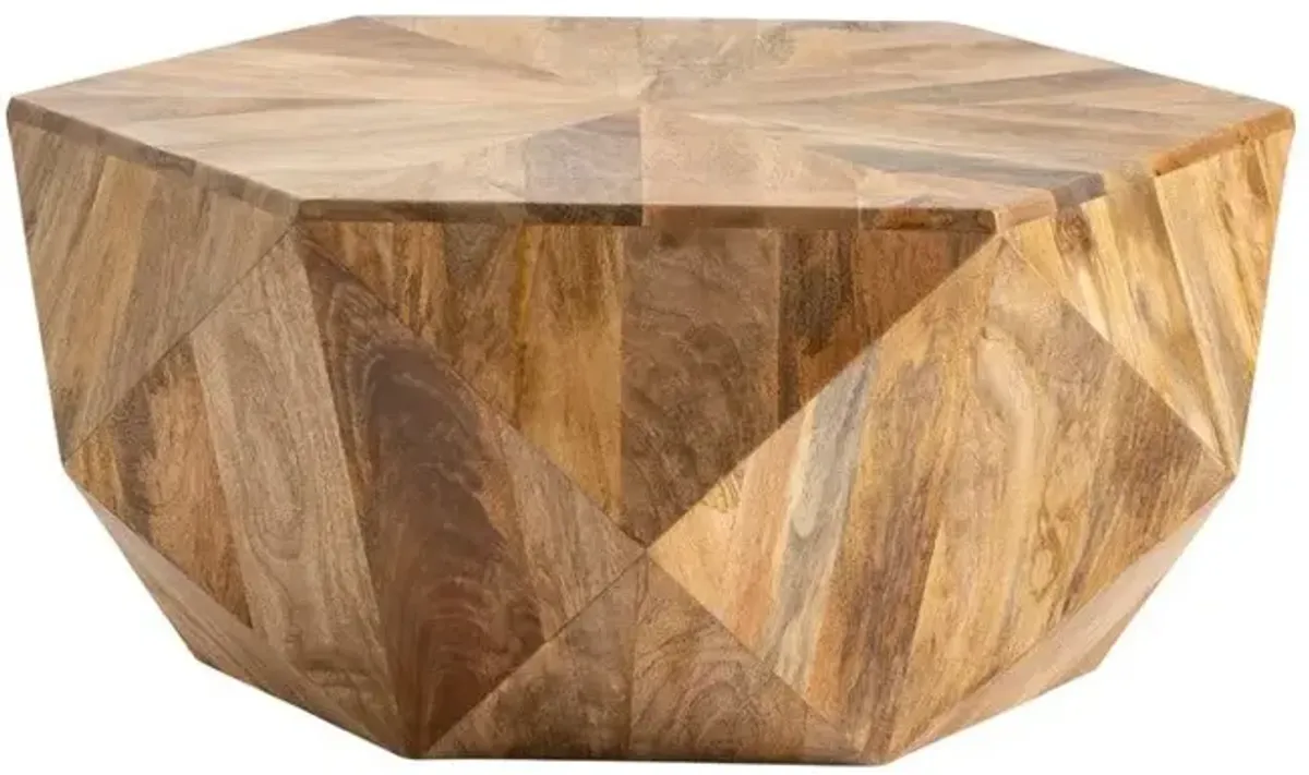 Crestview Pleasant Hill Brown Hexagon Cocktail Table