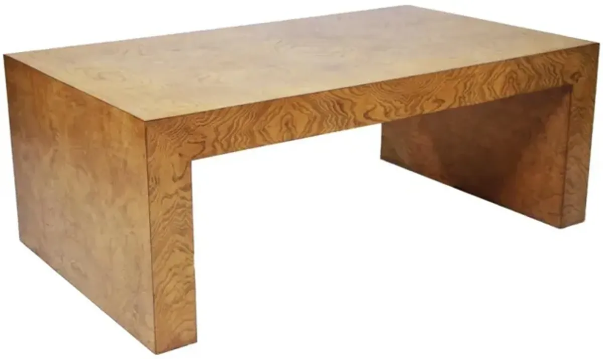 Noble Furniture William Cocktail Table in a Modern Burled Ash Wood