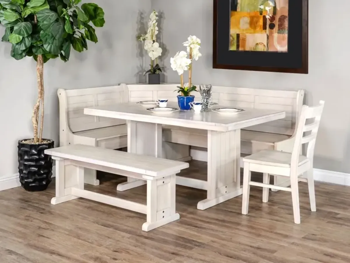 Sunny Designs Bayside Marble White Breakfast Nook