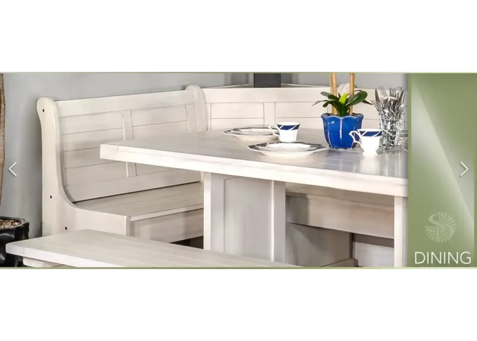 BAYSIDE MARBLE WHITE BREAKFAST NOOK