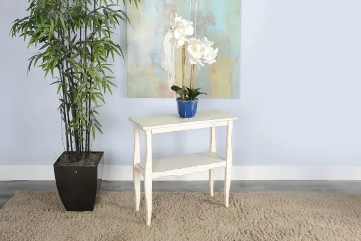 Sunny Designs Marina White Sand 28 Inch Side Table