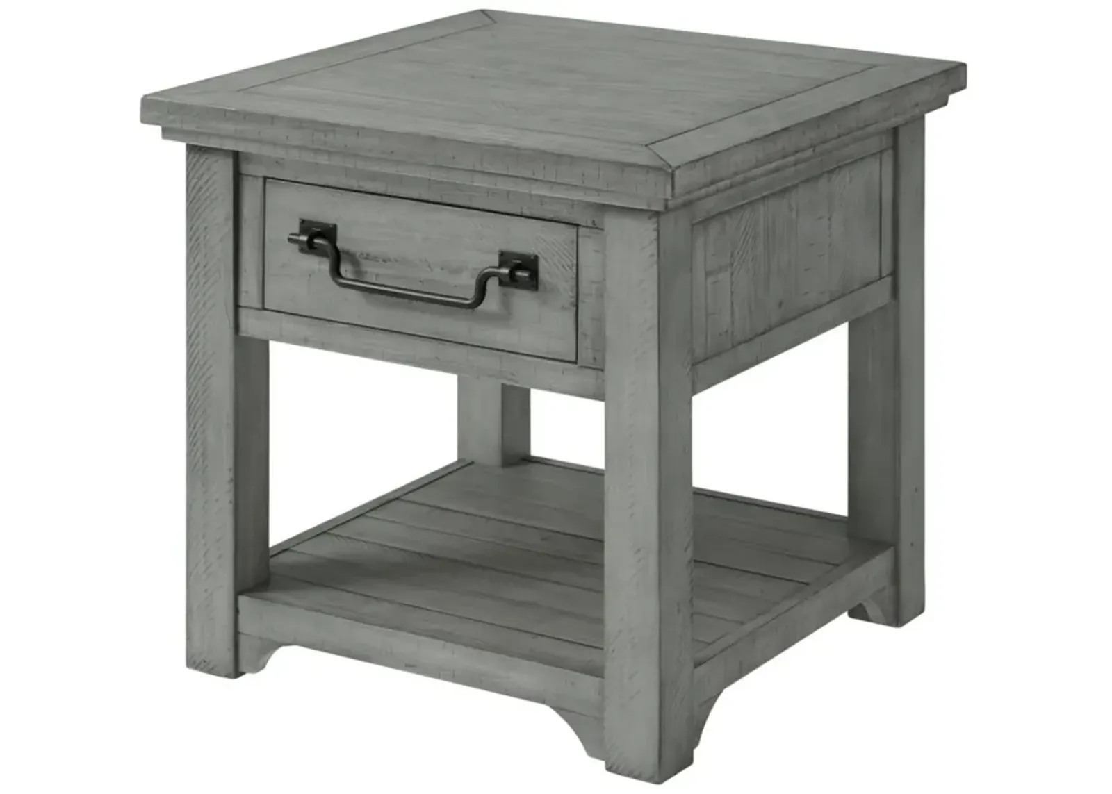 BEACH HOUSE DOVE GREY 1-DRAWER END TABLE