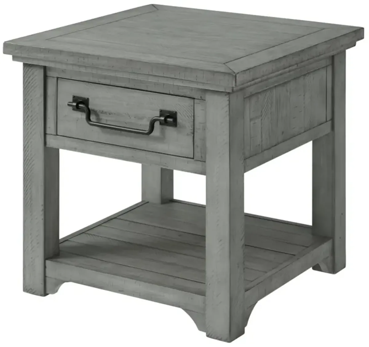 BEACH HOUSE DOVE GREY 1-DRAWER END TABLE