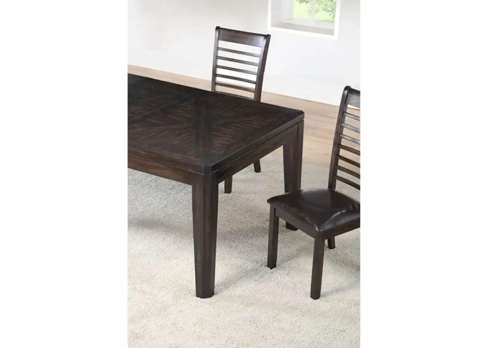 ALLY 60-78 INCH DINING TABLE WITH 18 INCH LEAF