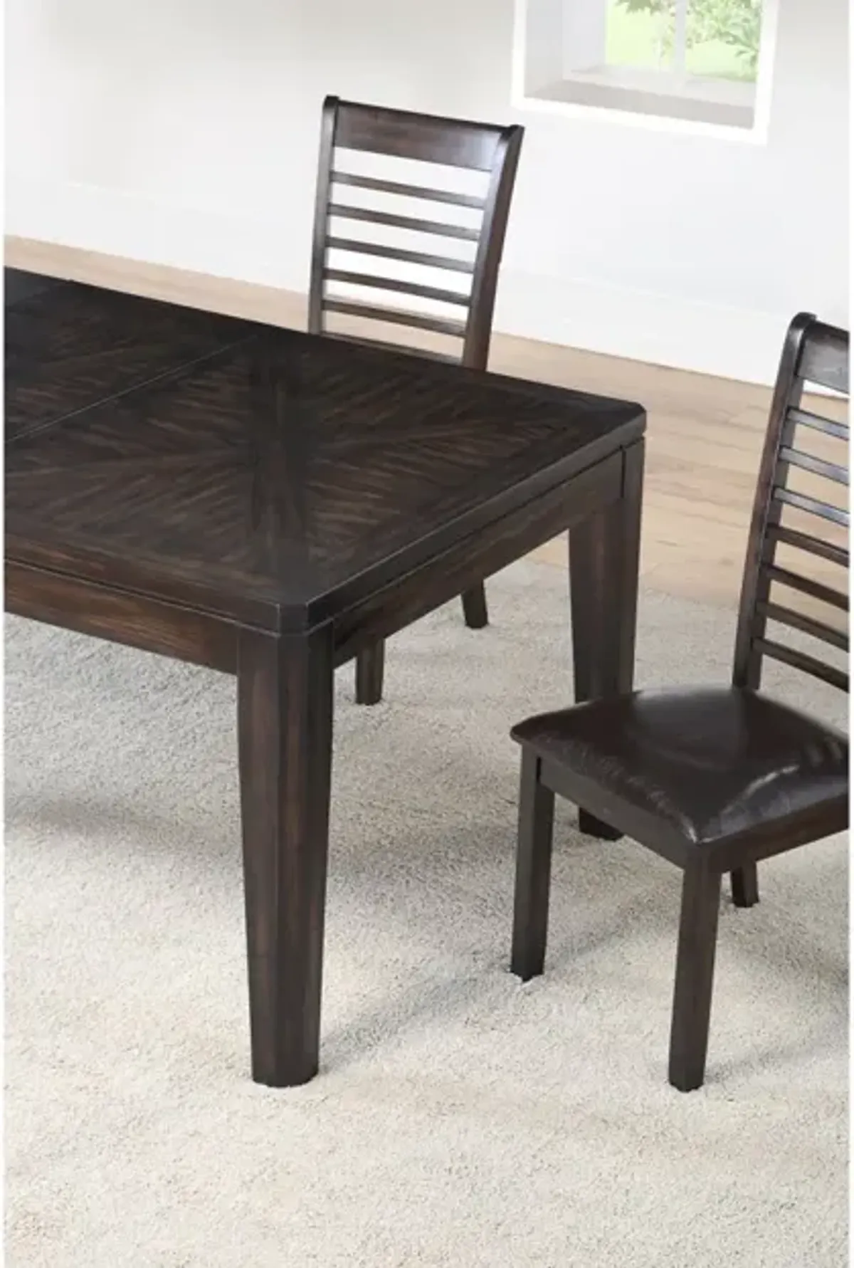 ALLY 60-78 INCH DINING TABLE WITH 18 INCH LEAF