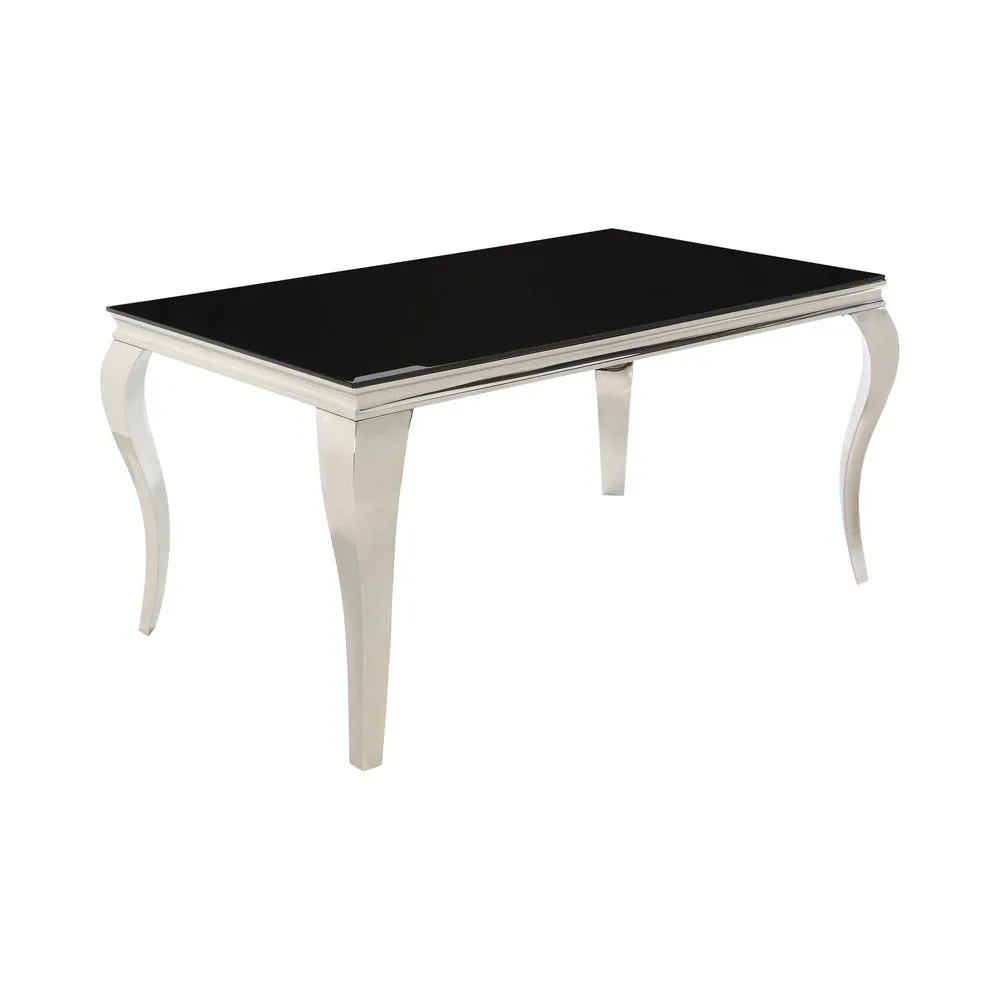 CARONE DINING TABLE BLACK/STAINLESS STEEL BLACK