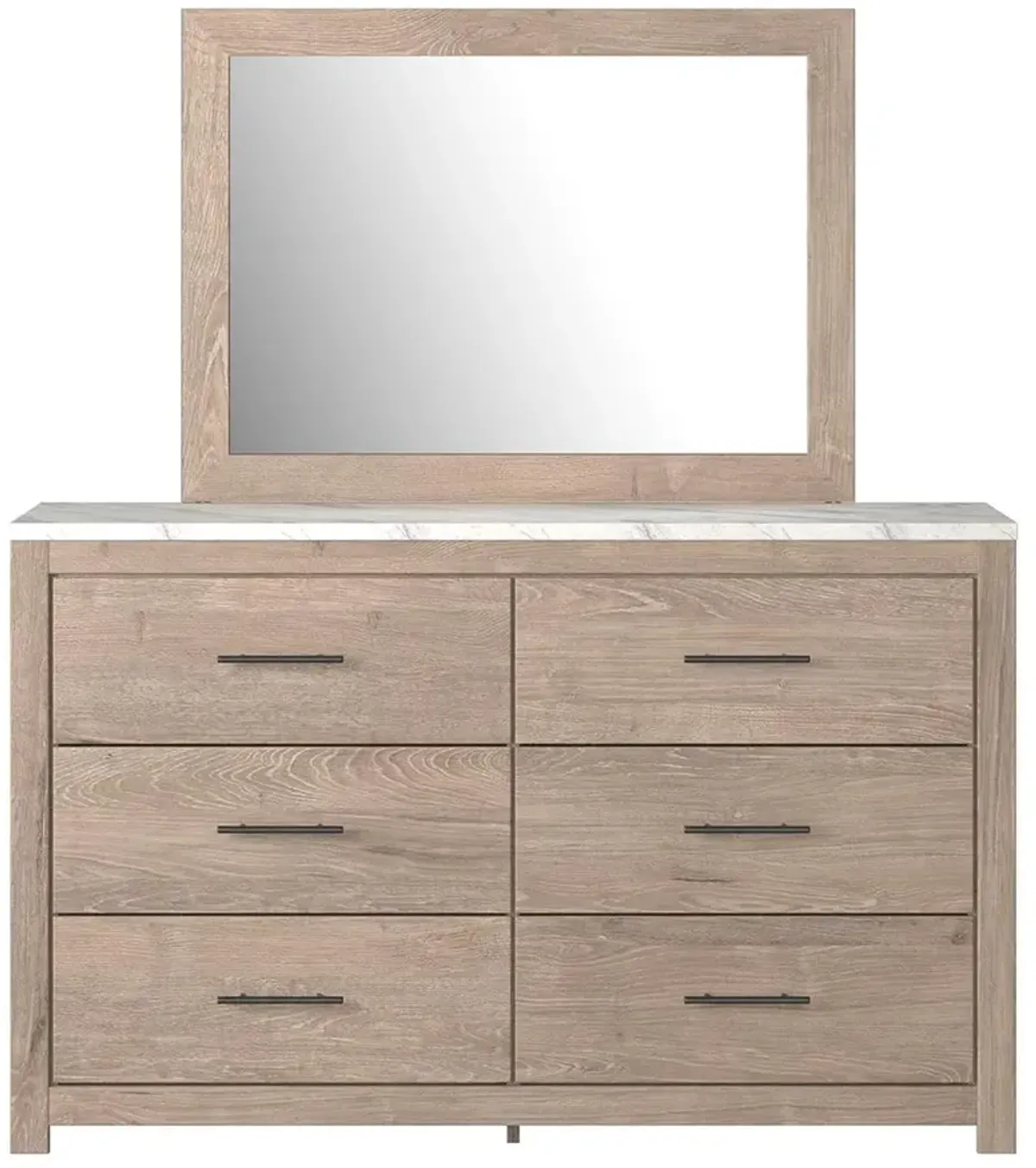 Ashley Senniberg Light Brown Dresser & Mirror Set