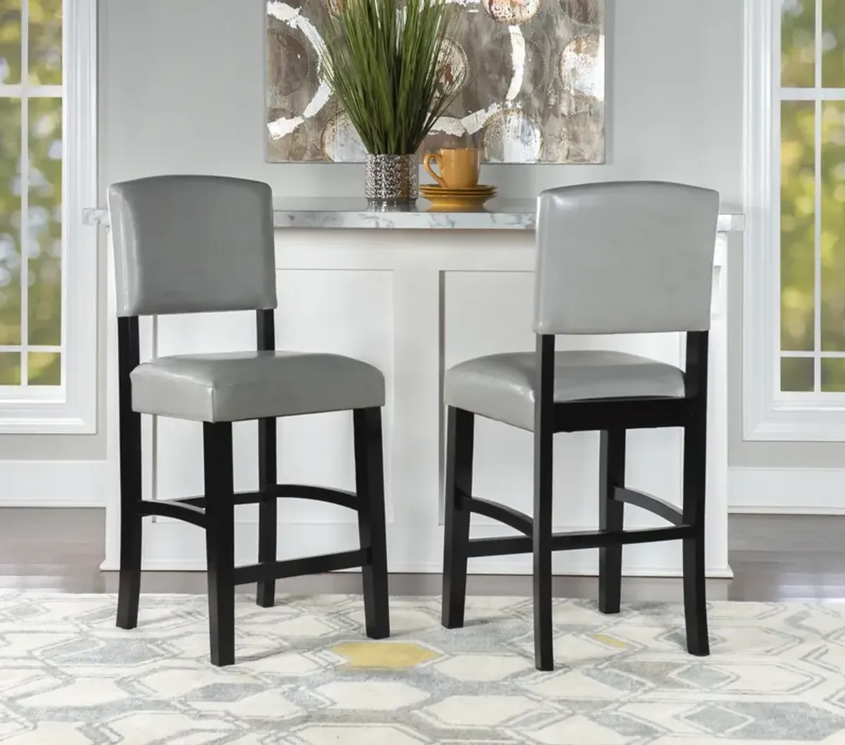 Linon Monaco Counter Stool Gray