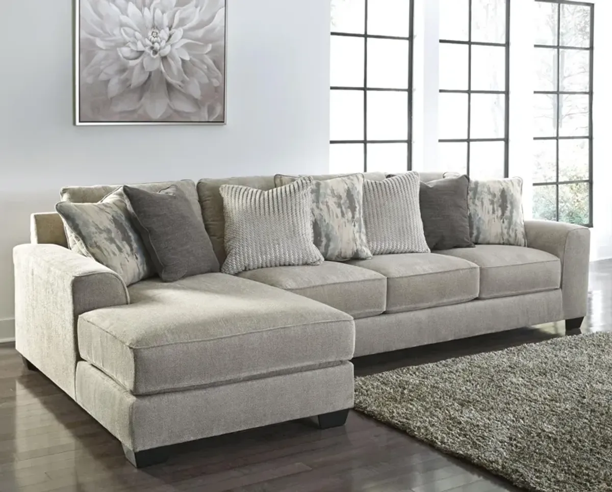 Ashley Ardsley 2-Piece Sectional with Chaise Left-Arm Facing Pewter