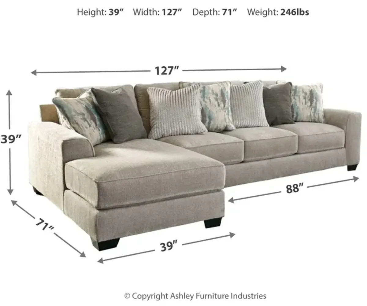 Ashley Ardsley 2-Piece Sectional with Chaise Left-Arm Facing Pewter