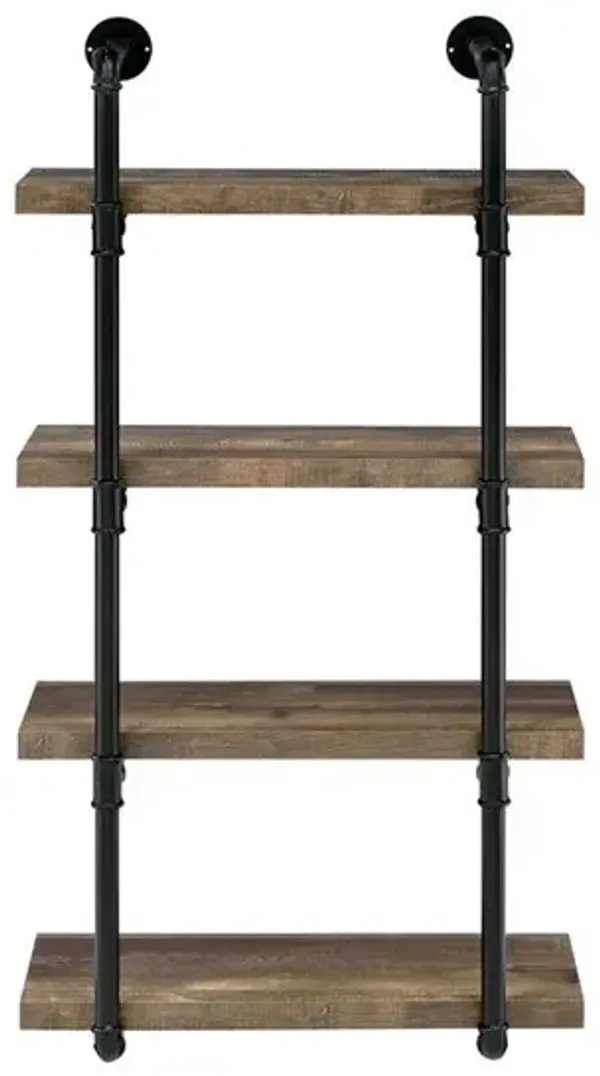 Coaster 24 Inch Wall Shelf Rustic Oak