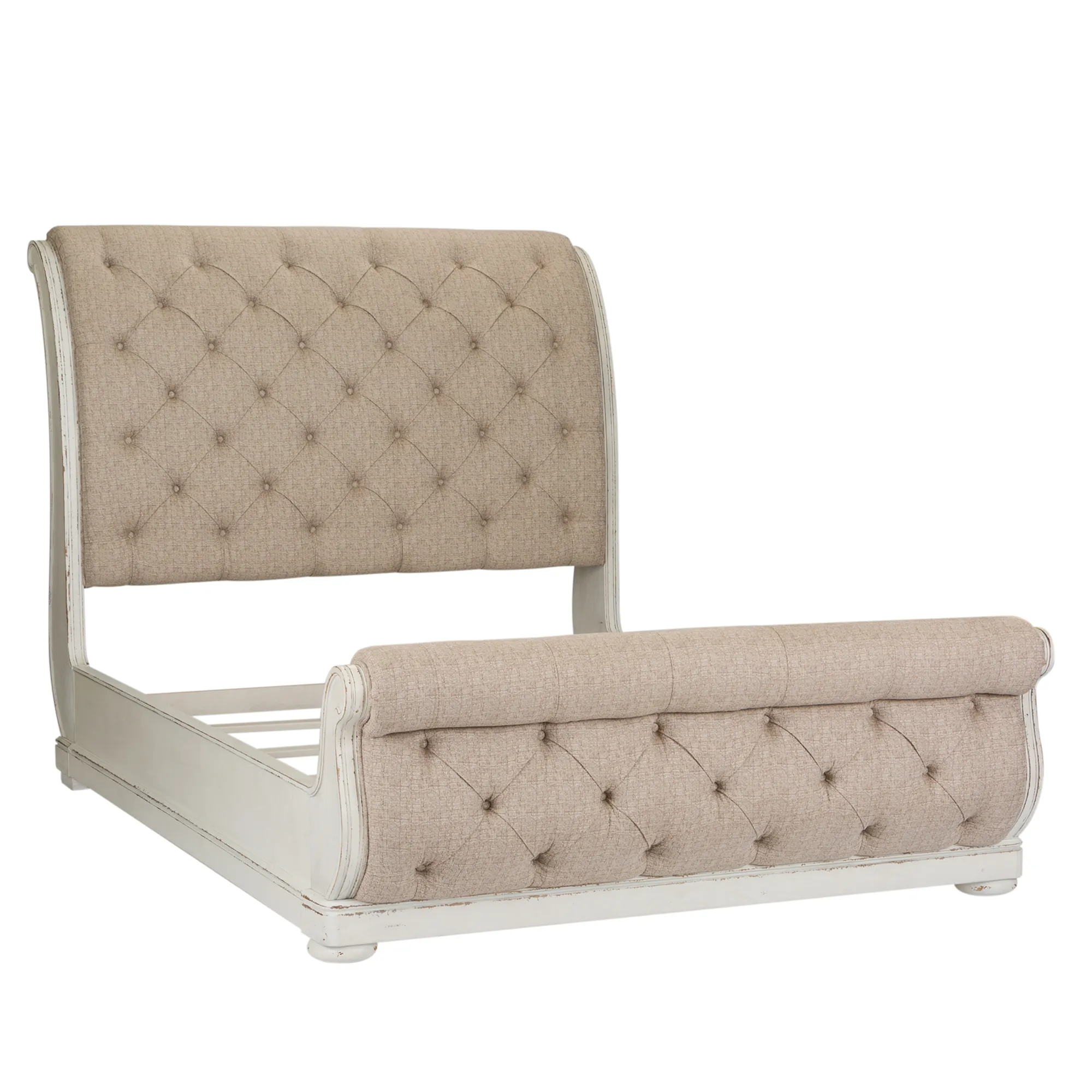 KING UPHOLSTERED SLEIGH BED - ABBEY PARK