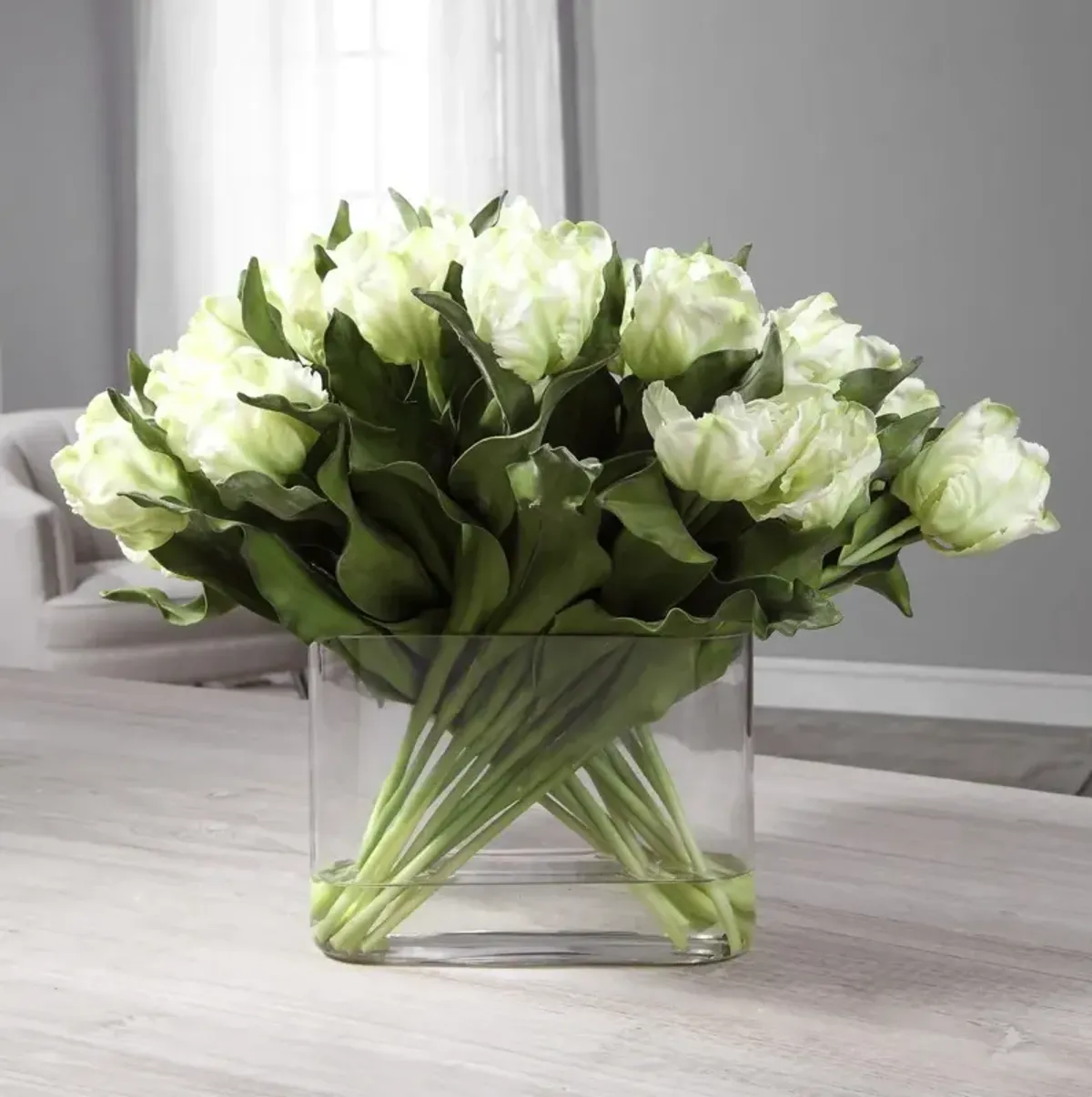 Uttermost Kimbry White Tulip Centerpiece