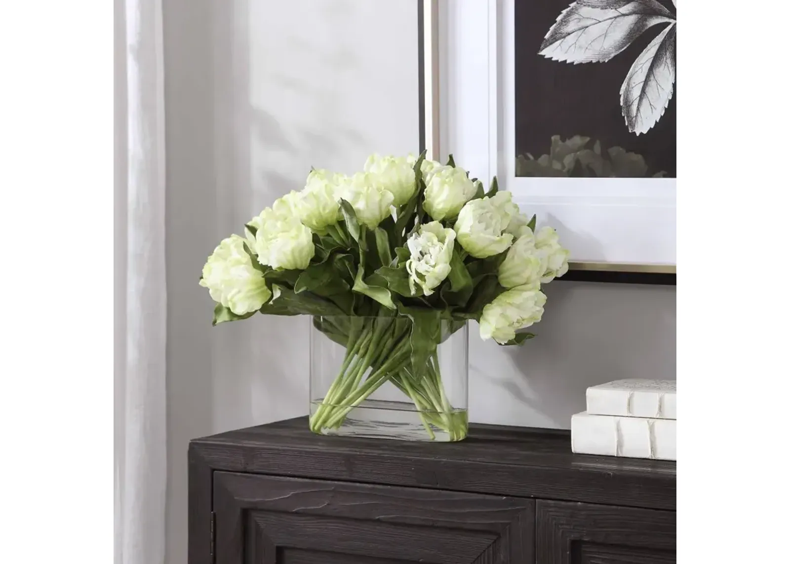 Uttermost Kimbry White Tulip Centerpiece