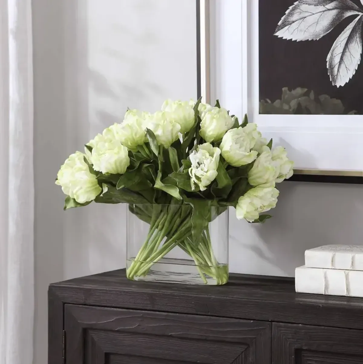 Uttermost Kimbry White Tulip Centerpiece