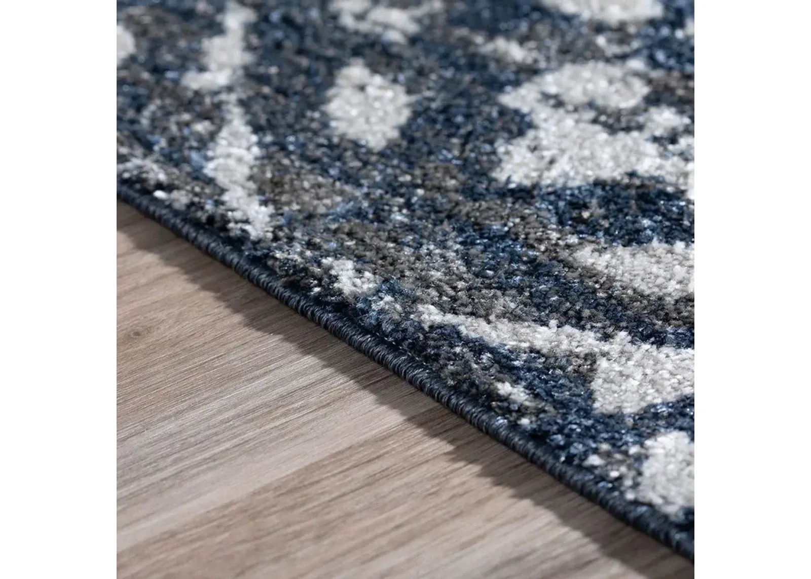 Dalyn Midnight Floral Elegance 5'X7' Area Rug with Distressed Finish