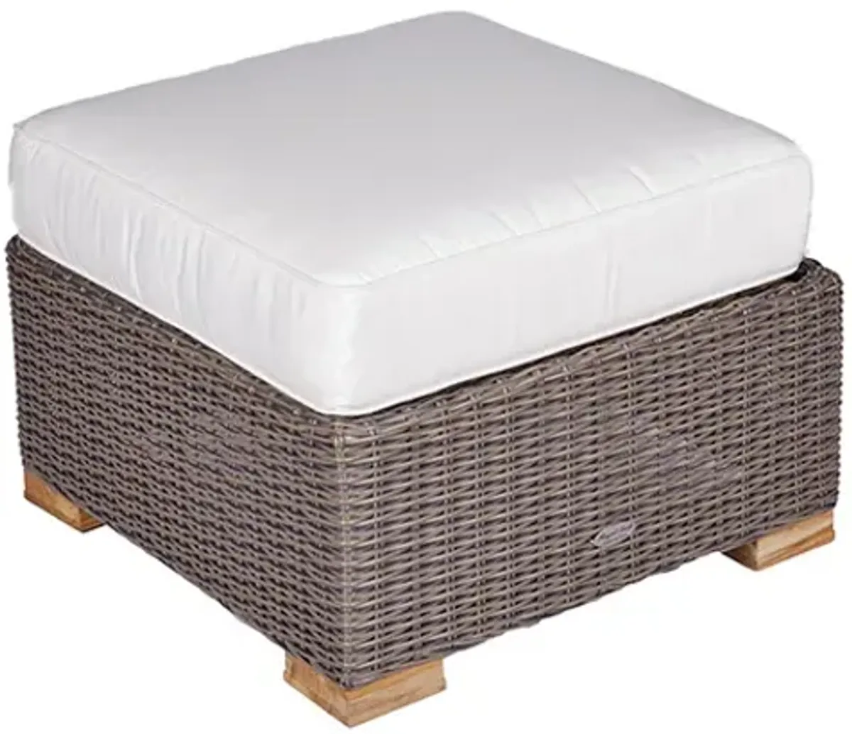 SANIBEL OUTDOOR WHITE OTTOMAN