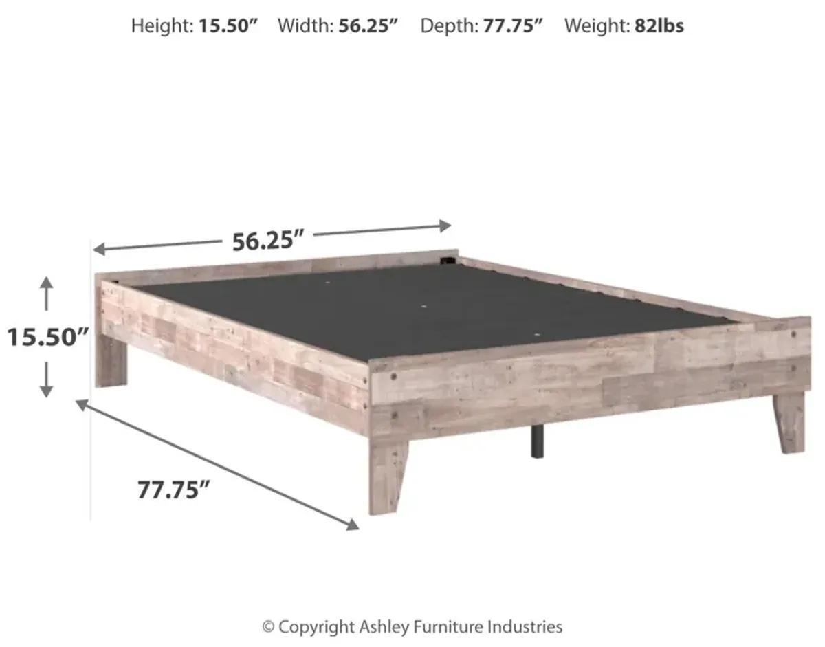 Ashley Neilsville Whitewash Full Platform Bed