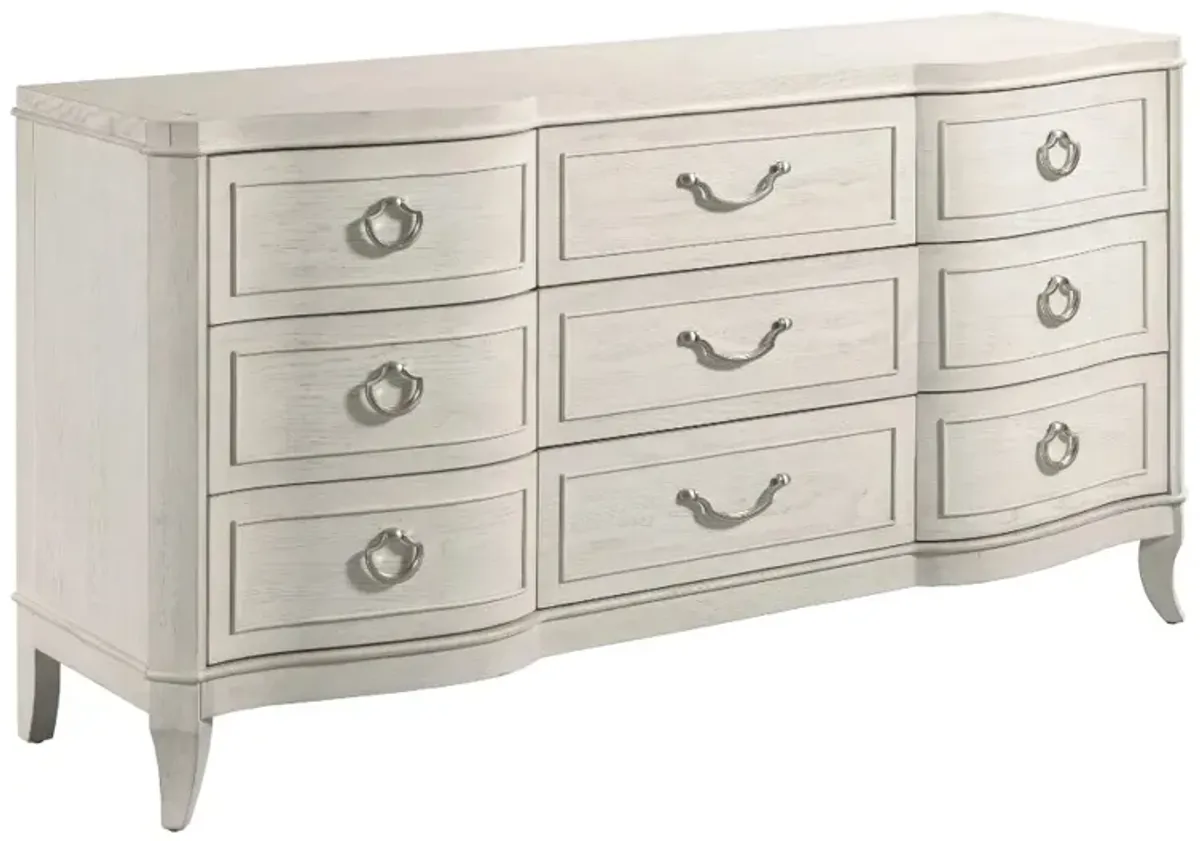 American Drew Harmony Eggshell 9-Drawer Emelie Dresser