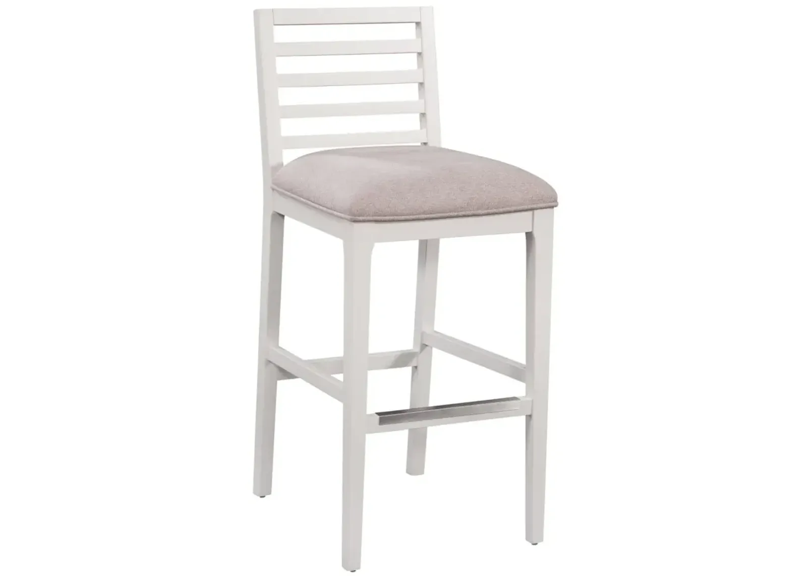 American Woodcrafters Siri Wood Stool with Fabric Seat in White