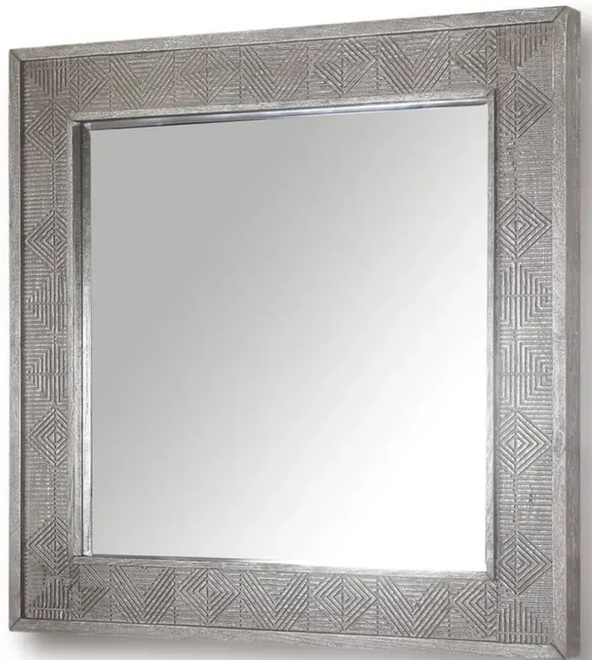 Crossings Serengeti Collection Wall Mirror in Fossil Grey Color